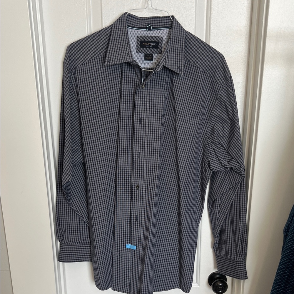 Ariat Black and Gray Men's Shirt